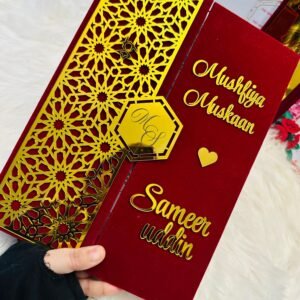 Name customized Nikah nama 3 fold