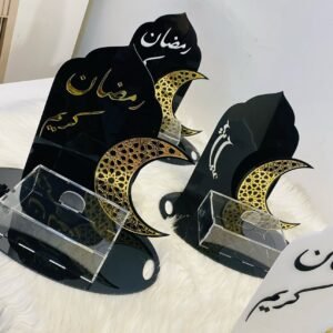 Name customized Acrylic tray for khajoor and chocolate