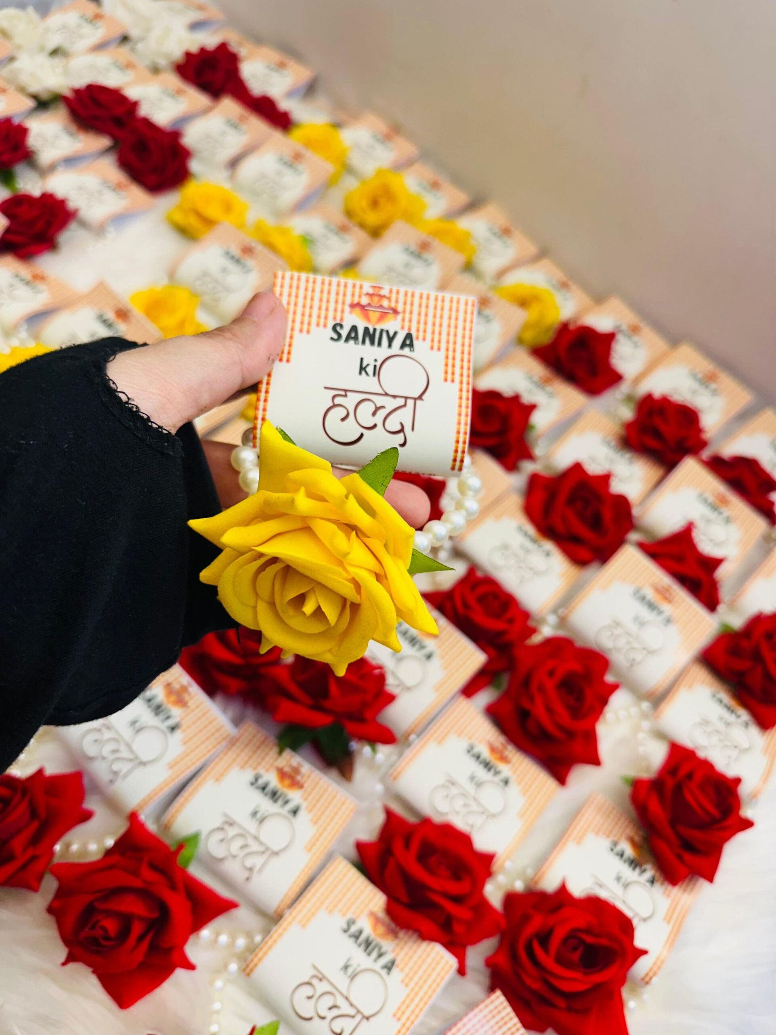 Name customized wedding return gift rose bracelet for haldi 4 Name customized wedding return gift rose bracelet for haldi - Image 5