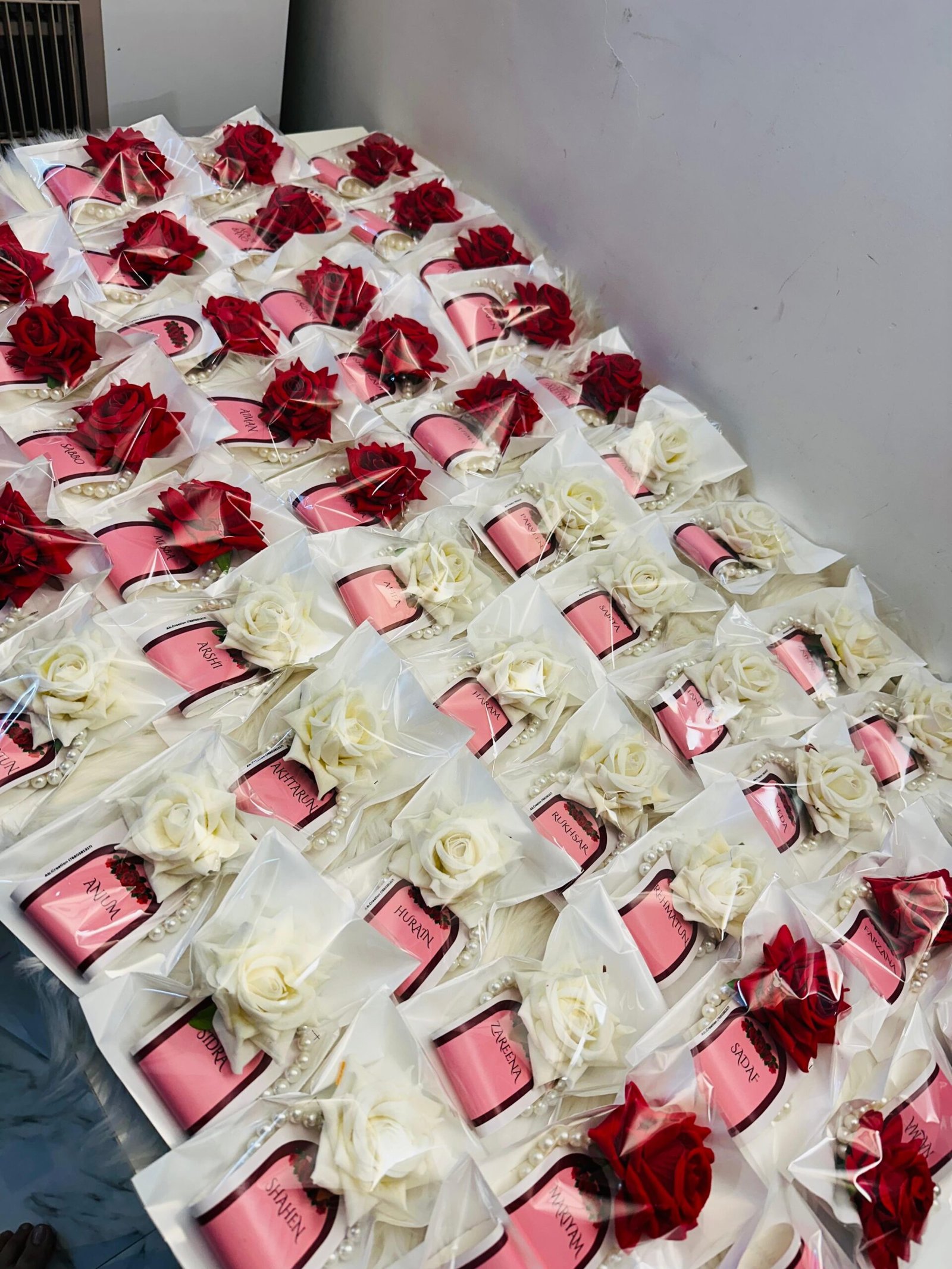 Name customized wedding return gift rose bracelet for haldi 2 Name customized wedding return gift rose bracelet for haldi - Image 3