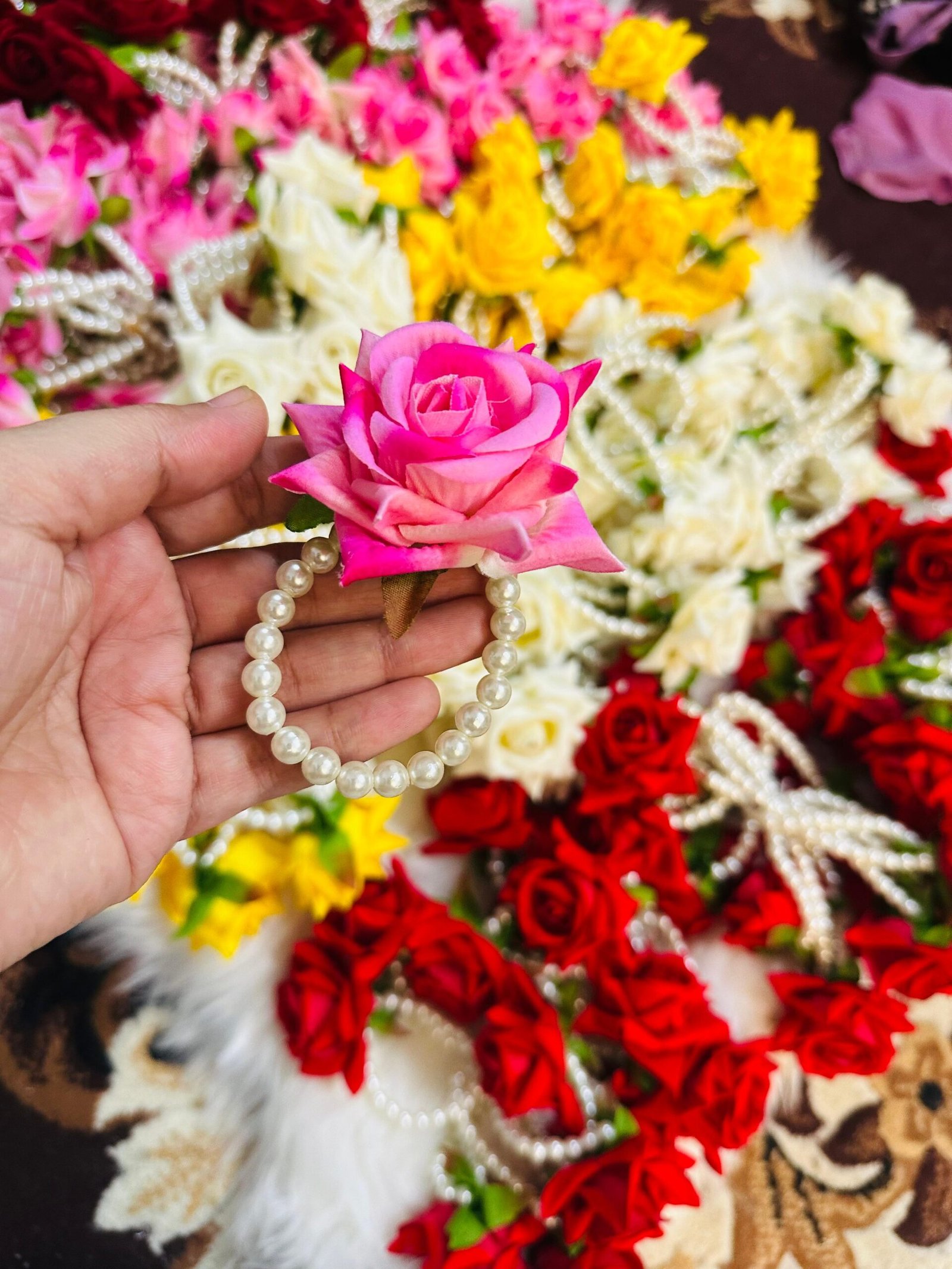 Name customized wedding return gift rose bracelet for haldi 1 Name customized wedding return gift rose bracelet for haldi - Image 2