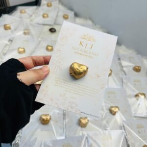 Name customized wedding return gift chocolate card 100 piece