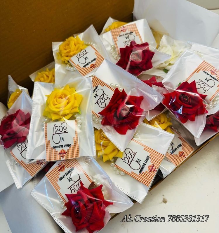 Name customized wedding return gift rose bracelet for haldi